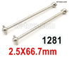 Wltoys 144002 Dog Bones.144001.1281.Total 2pcs.The size is 2.5x66.7mm.